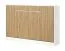 Lit escamotable horizontal | Lit rabattable | Lit mural | Surface de couchage 120 x 200 cm | Lit simple | Couleur : chêne / blanc | Sommier à lattes inclus | 2 tablettes | Nalut 11