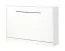 Lit escamotable horizontal | Lit rabattable | Lit mural | Surface de couchage 120 x 200 cm | Lit simple | Couleur : blanc / noir | Sommier à lattes inclus | 2 tablettes | Nalut 11