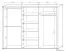 250 cm de large Armoire à portes coulissantes avec 3 portes | 6 casiers | 3 tringles à vêtements | Couleur: Chêne Sonoma Abbildung