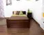 Lit en bois Hêtre 120 x 200 cm Brun foncé Abbildung