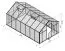 Serre - Serre Rucola XL15, parois : verre trempé 4 mm, toit : 6 mm HKP multiparois, surface au sol : 14,5 m² - Dimensions : 500 x 290 cm (lo x la)