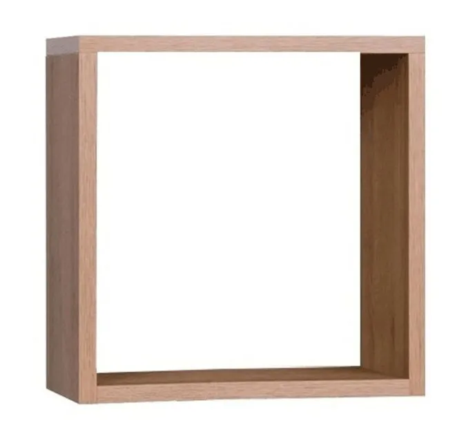 Étagère murale Valbom 12 | Finition chêne Riviera | 42 x 42 x 22 cm | Design moderne