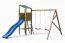 Tour de jeux / Tour à grimper Anton avec balançoire double et toboggan ondulé FSC®.