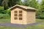 Abri de jardin / Cabane de jardin avec porte à deux battants, couleur : nature, surface au sol : 6 m².