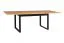 Grande table de salle à manger TOMASS en noir/chêne, pieds en métal, dimensions 92 x 160/240 cm (l x p), hauteur du plateau 32 mm, surface stratifiée anti-rayures