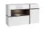 Commode Stura 06, couleur : blanc brillant / gris - dimensions : 90 x 150 x 45 cm (h x l x p), avec éclairage LED