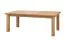 Table de salle à manger à ralonge Colmont 04, en chêne massif, quatre pieds, surface huilée, Dimension : 75 x 140 x 90 cm, extensible jusqu'à 230 cm, Étagère de table 4 cm d'épaisseur