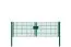 Portail à double battant en treillis métallique, largeur de passage: 264 cm, largeur totale avec poteaux: 276 cm, Finition: revêtement vert, Hauteur: 83 cm, Poids: 33,86 kg