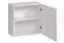 Meuble TV mural moderne Balestrand 117 | Blanc/Noir | 180 x 280 x 40 cm | Push-to-open