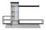 Meuble-paroi moderne avec éclairage LED Bjordal 28, couleur : noir mat / gris - dimensions : 180 x 300 x 35 cm (h x l x p), avec fonction push-to-open