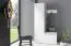 Armoire design étroite Zapopan 39, un compartiment, Fonction push-to-open, Couleur : Blanc, dimensions : 185 x 45 x 40 cm, une tringle à vêtements coulissante