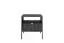 Table de chevet au design élégant Worthing 44, Couleur : Noir / Or - dimensions : 56 x 54 x 39 cm (h x l x p)