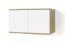 Meuble bas TV / Couleur : Chêne Artisan / Blanc / Fonction Push-to-open / 6 portes / 12 compartiments / 210 x 40 x 40 cm / Finition de haute qualité / Tableau TV