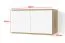 Meuble bas TV / Couleur : Chêne Artisan / Blanc / Fonction Push-to-open / 6 portes / 12 compartiments / 210 x 40 x 40 cm / Finition de haute qualité / Tableau TV