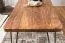 Table de salle à manger en bois massif de Sheesham avec pieds en épingle à cheveux Marimonos 01, Couleur : Sheesham / Noir - Dimensions : 80 x 180 cm (l x p), Fait main & finitions de haute qualité