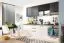 Armoire suspendue Plina 02, Couleur : Blanc / Noir / Noir mat, deux portes, protection des bords ABS, design moderne, deux compartiments, dimensions : 57 x 60 x 30 cm, pour cuisine