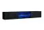 Meuble-paroi stylé Volleberg 45, Couleur : Chêne Wotan / Noir - Dimensions : 140 x 250 x 40 cm (H x L x P), avec éclairage LED