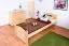 Lit enfant ou adolescent en pin massif naturel 82 | 80 x 200 cm | Inclus sommier à lattes