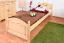 Lit enfant ou adolescent en pin massif naturel 82 | 80 x 200 cm | Inclus sommier à lattes