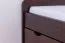 Lit fonctionnel ado en pin massif teinte noyer 94 | 90 x 200 cm | Sommier inclus