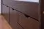 Lit fonctionnel ado en pin massif teinte noyer 94 | 90 x 200 cm | Sommier inclus