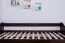 Lit fonctionnel ado en pin massif teinte noyer 94 | 90 x 200 cm | Sommier inclus