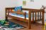 Lit d'enfant / lit junior en pin massif couleur chêne Rustikal 95, avec sommier à lattes - 90 x 200 cm (L x l)