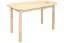 Table en bois de pin massif naturel Junco 229B (carré) - 75 x 130 cm (L x P)