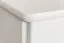 Commode / table de chevet en pin massif blanc Junco 154 - Dimensions : 55 x 40 x 42 cm (H x L x P)
