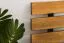 Lit Futon / lit en bois de pin massif chêne couleur A3, sommier à lattes inclus - Dimensions 140 x 200 cm