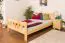 Lit d'enfant / lit de jeunesse en bois de pin naturel massif A22, avec sommier à lattes - Dimensions 140 x 200 cm 