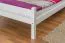 Lit simple / lit d'appoint en bois de pin massif, laqué blanc 97, sommier à lattes inclus - Dimensions 90 x 200 cm