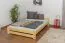 Lit simple / lit d'appoint en bois de pin massif, naturel A9, avec sommier à lattes - dimension 140 x 200 cm
