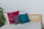 Lit simple / lit d'appoint en bois de pin massif, naturel A7, sommier à lattes inclus - Dimensions : 140 x 200 cm
