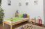 Lit simple / lit d'appoint en bois de pin massif, naturel 86, avec sommier à lattes - dimension 90 x 200 cm
