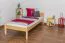 Lit simple / lit d'appoint en bois de pin massif, naturel 86, avec sommier à lattes - dimension 90 x 200 cm