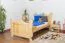 Lit simple / lit d'appoint en bois de pin massif, naturel 91, avec sommier à lattes - dimension 90 x 200 cm