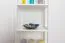 Étagère en pin massif blanc laqué Junco 54D | 200 x 50 x 30 cm | 5 niveaux | Design moderne