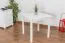 Table en bois de pin massif laqué blanc Junco 233C (carrée) - Dimensions 80 x 80 cm