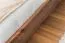 Lit simple / lit d'appoint en pin massif, couleur noyer A9, avec sommier à lattes - dimension 140 x 200 cm