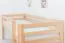 Lits superposés / lit de jeu Phillip en hêtre massif avec étagère, sommier à lattes déroulable inclus - 90 x 200 cm, divisible