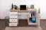 Bureau Badile 17, Couleur : Pin blanc / Marron - 80 x 147 x 55 cm (h x l x p)