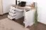 Bureau Badile 17, Couleur : Pin blanc / Marron - 80 x 147 x 55 cm (h x l x p)