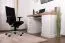 Bureau Badile 17, Couleur : Pin blanc / Marron - 80 x 147 x 55 cm (h x l x p)