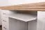 Bureau Badile 17, Couleur : Pin blanc / Marron - 80 x 147 x 55 cm (h x l x p)