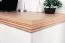 Bureau Badile 17, Couleur : Pin blanc / Marron - 80 x 147 x 55 cm (h x l x p)