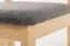 Chaise en bois de pin massif, naturel 002 - Dimensions 93 x 43 x 45 cm (H x L x P)