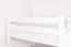Lits superposés pour adultes "Easy Premium Line" K24/n, tête et pied de lit droits, hêtre massif laqué blanc - Couchage : 120 x 200 cm, convertibles