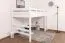Lit mezzanine pour adultes "Easy Premium Line" K23/n, hêtre massif laqué blanc, divisible - Surface de couchage : 120 x 200 cm