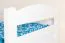 Lit d'enfant / Lit mezzanine "Easy Premium Line" K22/n, hêtre massif blanc - Surface de couchage : 90 x 200 cm